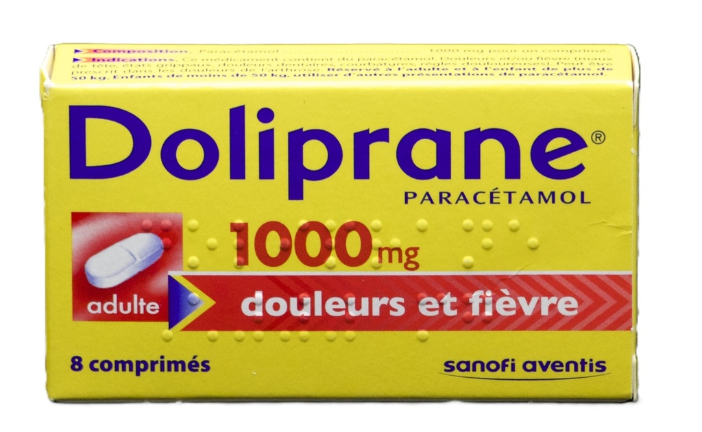 DOLIPRANE 1000MG B/8 CPR