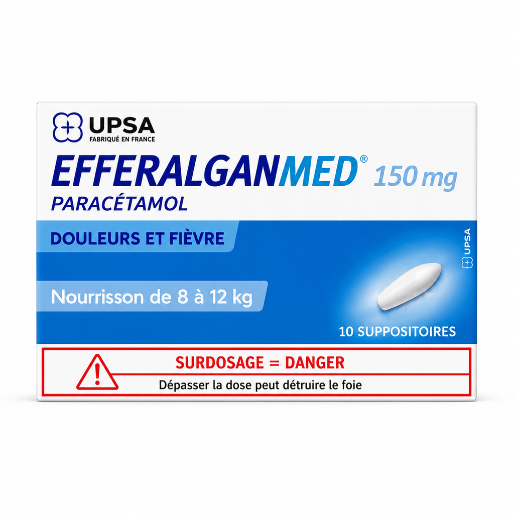EFFERALGAN 150MG SUPPO B/10