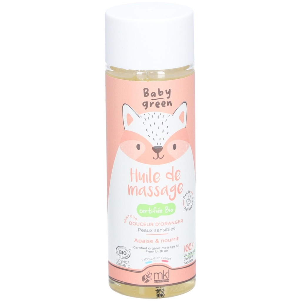 MKL BABY GREEN HUILE DE MASSAGE BIO 100ML